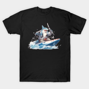 Anime Shark on a Jet Ski T-Shirt